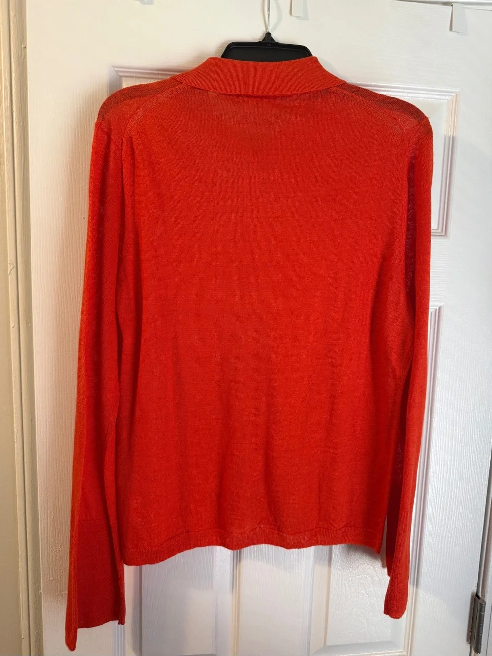 NWT J. Crew Women's Orange/Red Button-Up Collared 100% Linen Cardigan